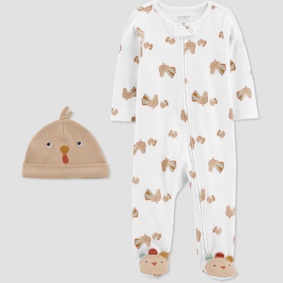 Image of Carter's Just One You® Baby Turkey Sleep N' Play - White 6M