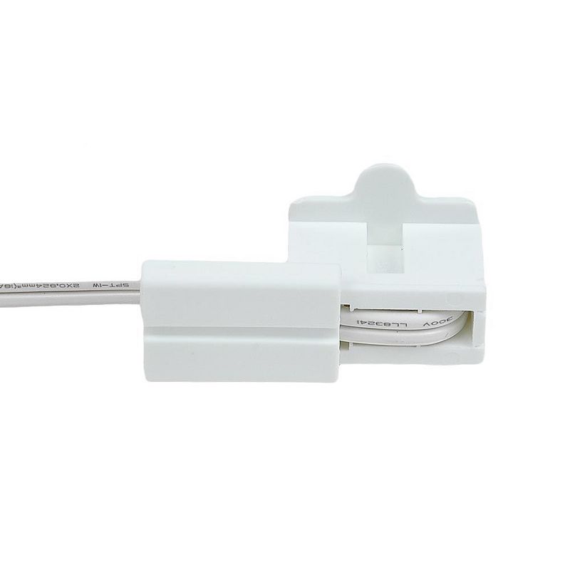 Novelty Lights White Snap-On Vampire Plug SPT-2 for C9/C7 Socket or Zip Cord Wire, 5 of 7