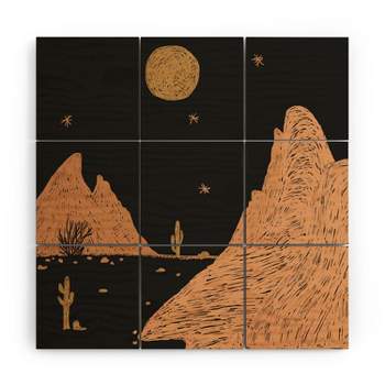 Alisa Galitsyna A Night in the Desert 3' x 3' Wood Wall Mural - Society6