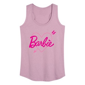 Women's - Barbie - Arrow Heart Logo Graphic Racerback Tank - 1 of 4