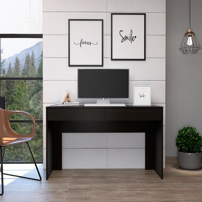 INFURNIC Desks Modern Writing Computer Desk with One Drawer and Spacious Leg Room for Home Office, Black, 47.3"*17.7"*29.5"