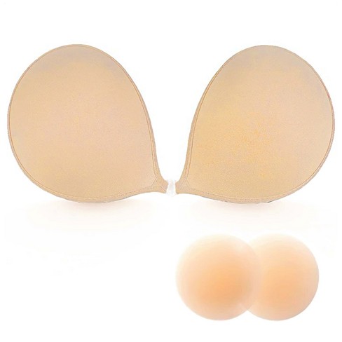 Nude Waterproof Reusable Nipple Covers Silicone Adhesive Breast Pads 3 / 5  Pairs