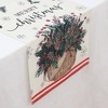 Unique Bargains Table Runner Rectangular Winter Christmas Pattern 12 Linen Colorful 1 Pc - 3 of 3