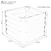 Sunnydaze Raised Powder-Coated Steel Garden Bed Kit for Plants, Flowers, Herbs, Fruits and Vegetables - 22" Square x 16" Deep - image 3 of 4