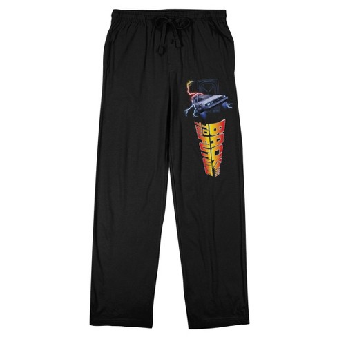 Back To The Future Franchise Men's Black Sleep Pants-XL