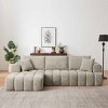 Aukfa 108.2"L-Shaped Chenille Sectional Sofa with Chaise,No Assembly Required Modular Sofa,Tufted Upholstery,Khaki - 2 of 4