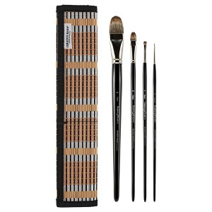 Creative Mark Hamburg Premiere Professional Oil Painting Brushes - Oil Paint Brush Sets- Handmade in Germany, Natural & Synthetic Hair Blend, Long - 1 of 4