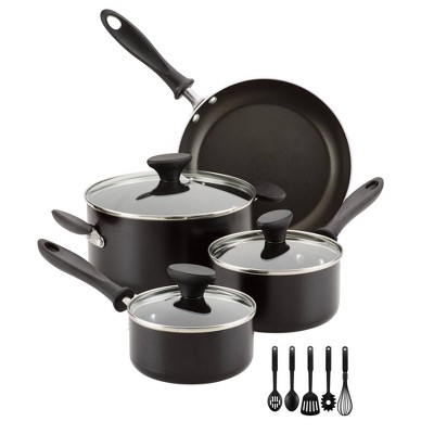 Farberware Black 14-Piece Smart Control Cookware Nonstick Pots and Pans Set  22397 - The Home Depot