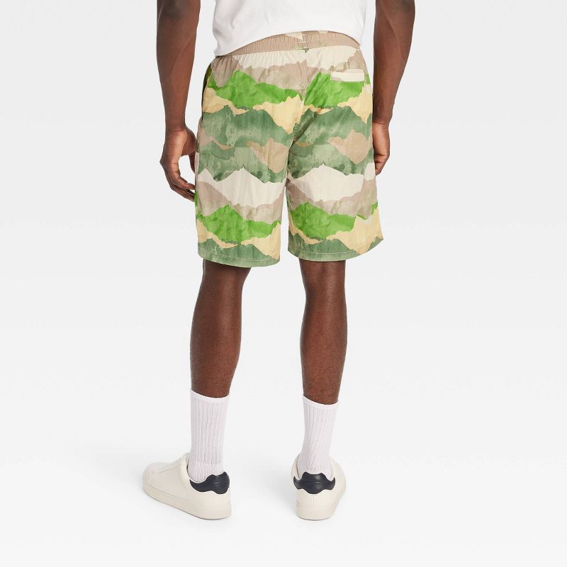 Houston White Adult Mountain Print Pull-On Shorts - Green, 2 of 4