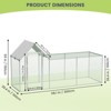 Chicken Coop Walk in Run - Large Metal Poultry Cage with Cover, Heavy Duty Wire Mesh Enclosure for Hens, Ducks & Rabbits - 3 of 4