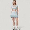 Anna-Kaci Active Women's Short Sleeve Cropped Active Top with Keyhole Front Cutout and Built-In Bra for Medium Support - 2 of 4