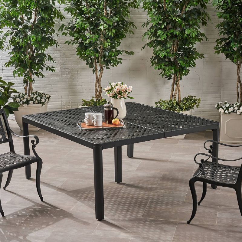 Tahoe Square Aluminum Modern Woven Accents Dining Table - Christopher Knight Home
, 3 of 6