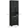 Aghana Digitals Gray Freestanding Bathroom Cabinet with Adjustable Shelves, Countertop & Anti-Tilt - 4 of 4