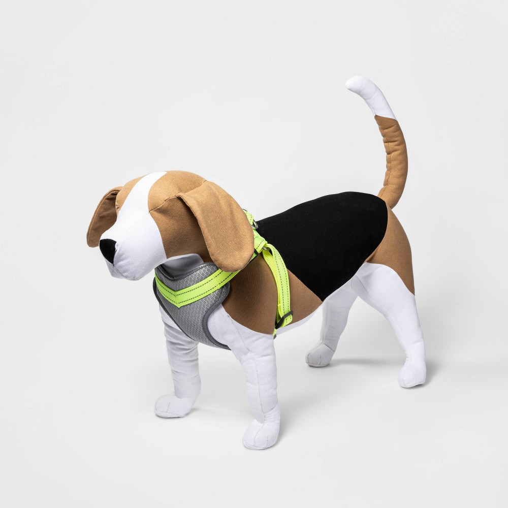 Photos - Collar / Harnesses Standard Mesh Comfort Dog Harness - Gray/Neon - L - Boots & Barkley™