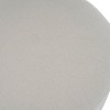 White Fabric Round Ottoman with Wooden Legs, Modern Minimalist Ottoman - 3 of 4
