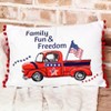 The Lakeside Collection Americana Embroidered Accent Pillows - Family, Fun, Freedom - 2 of 4