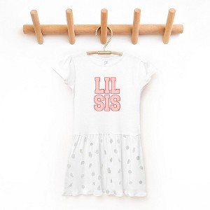 The Juniper Shop Lil Sis Distressed Toddler Graphic Dress - 1 of 3