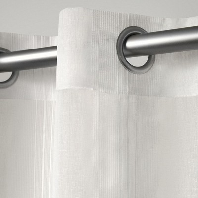 Ivory Sheer Polyester Grommet Top Window Panel Pair, 54" x 108"
