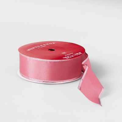 2" Woven Ribbon Pink 100ft - Wondershop™