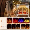 R.W.FLAME Electric Fireplace Heater with Remote, 24'' Portable Infrared Fireplace Stove with Multiple 3D Flame, Adjustable Brightness - 3 of 4