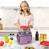 OPUX Insulated Lunch Box Men Women, Large Soft Cooler Bag Work School Picnic, Leakproof Tote Shoulder Strap Kid Adult - 3 of 4