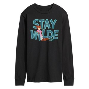 Men's - Zootopia - Nick The Fox Stay Wilde Long Sleeve Graphic T-Shirt - 1 of 4