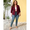 Clearlove Casual Blazer for Plus Size Women Office Business 3/4 Sleeve Open Front Cardigans Jacket Work Suit with Pockets - 4 of 4