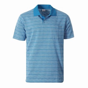 Gioberti Men's Regular Fit Yarn Dye Striped Short Sleeve Polo Shirt With Pocket - 1 of 3