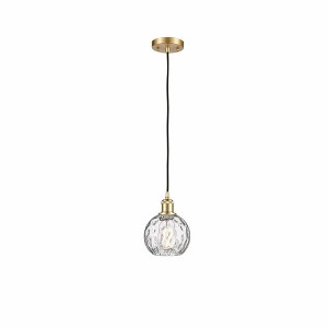 Athens Water Glass - 1 Light Cord Mini Pendant In Industrial Style-8 Inches Tall and 6 Inches Wide - 1 of 1