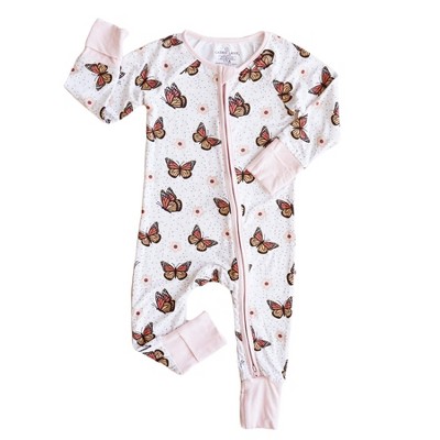 Image of Caden Lane Butterfly Kisses Convertible Zip Romper