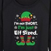 Women's - Instant Message - I'm Not Short Just Elf Sized Funny Christmas Lightweight French Terry Wide Neck Long Sleeve Graphic Shirt - 2 of 4