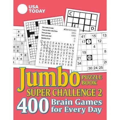 USA Today Jumbo Puzzle Book Super Challenge 2 - (USA Today Puzzles) by  Usa Today (Paperback)