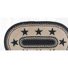 Earth Rugs Black Stars Oval Rug – 27"x45" Braided Jute Patch Mat with Country Americana Primitive Design - 3 of 3