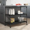 vidaXL Kitchen Trolley Black 40.2 In.x19.7 In.x37.4 In. Engineered Wood - 4 of 4