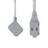 Globe Electric 9' 3 Outlet Extension Cord Gray: Indoor Electrical Cord, 16 AWG, ETL Listed - 2 of 4