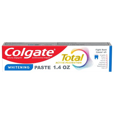 Colgate Total Travel Size Whitening Paste Toothpaste - Trial Size - 1.4oz