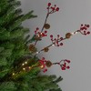 Northlight Lighted Pinecones and Berries Christmas Spray - 29" - Warm White - image 2 of 4