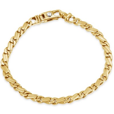 Pompeii3 Men's Link 14k Gold (17gram) or Platinum (28gram) 5.5mm Bracelet 8.5"