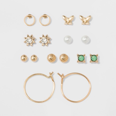 Target gold store stud earrings