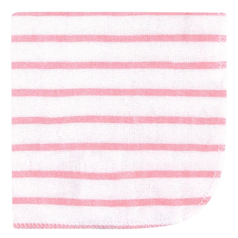 Hudson Baby Infant Girl Rayon from Bamboo Washcloth Bundle, Soft Pink Roses, One Size, 3 of 11