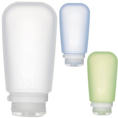 WNDR LN 3pc 3.4oz Magnetic Silicone Travel Beauty Bottle Set