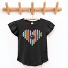 The Juniper Shop SmileyWorld Pencil Heart Flutter Sleeve Tee - 3 of 4