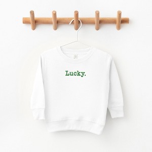 The Juniper Shop Embroidered Lucky Typewriter Toddler Graphic Sweatshirt - 1 of 3