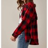 Women's Andie Plaid Fringe Button Top - Giftcraft - 2 of 3
