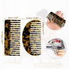 Unique Bargains Acetate Wide Comb for Curly Wet Hair Brown Black 4.61"x1.97" 2 Pcs - 4 of 4