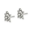 Black Bow Jewelry Kids Antiqued Turtle Post Earrings in Sterling Silver - 2 of 4