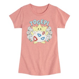 Girls' - Pokémon - Floral Togepi Fitted Short Sleeve Graphic T-Shirt - 1 of 4