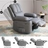 Manual PU Leather Recliner Chair - 26.8" Ergonomic Design with Cup Holders & Storage, for Home Theater, Living Room - 4 of 4