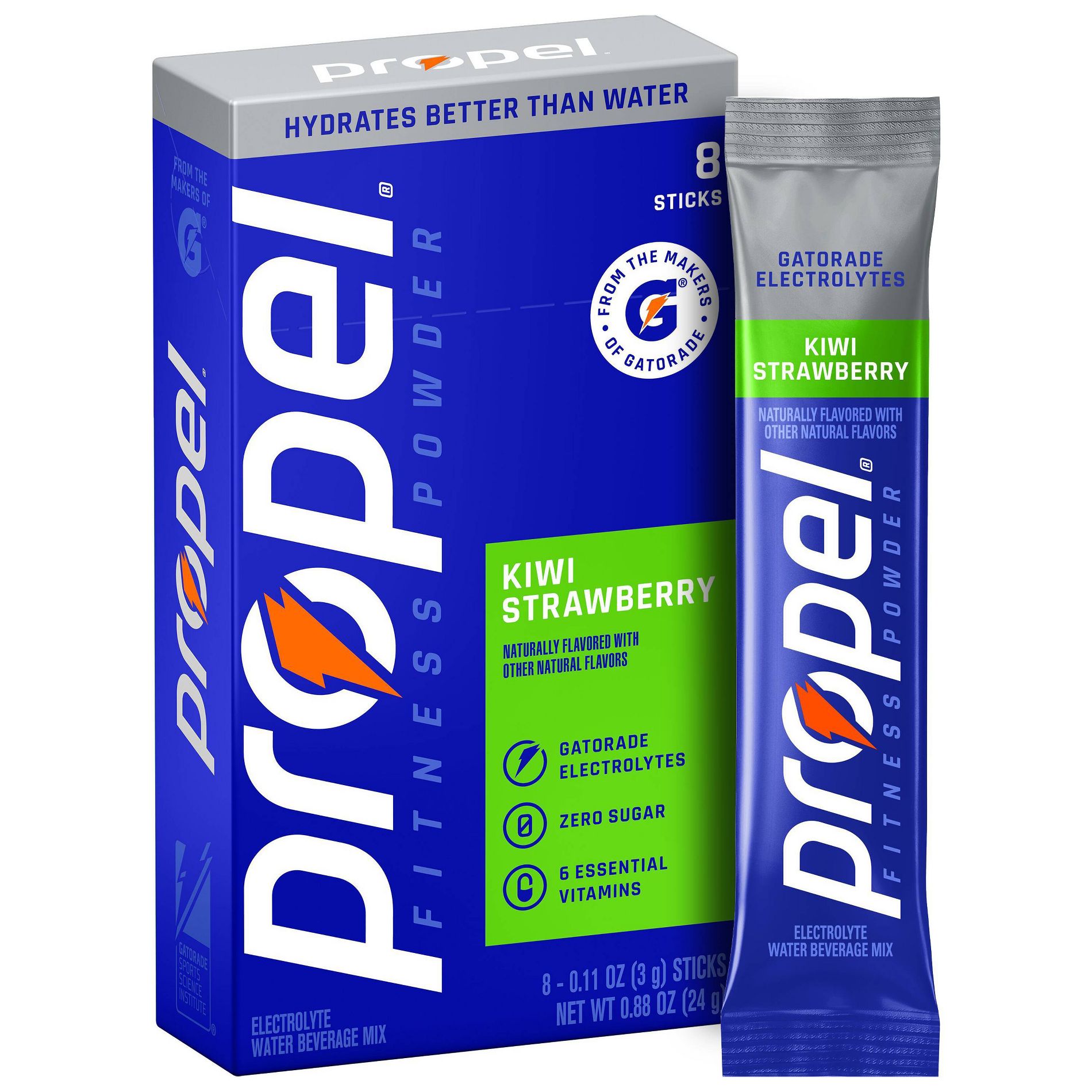 Propel Powder Sticks - Kiwi Strawberry - 8ct