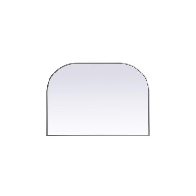 Elegant Lighting Metal Frame Arch Mirror 42x30 Inch in Silver